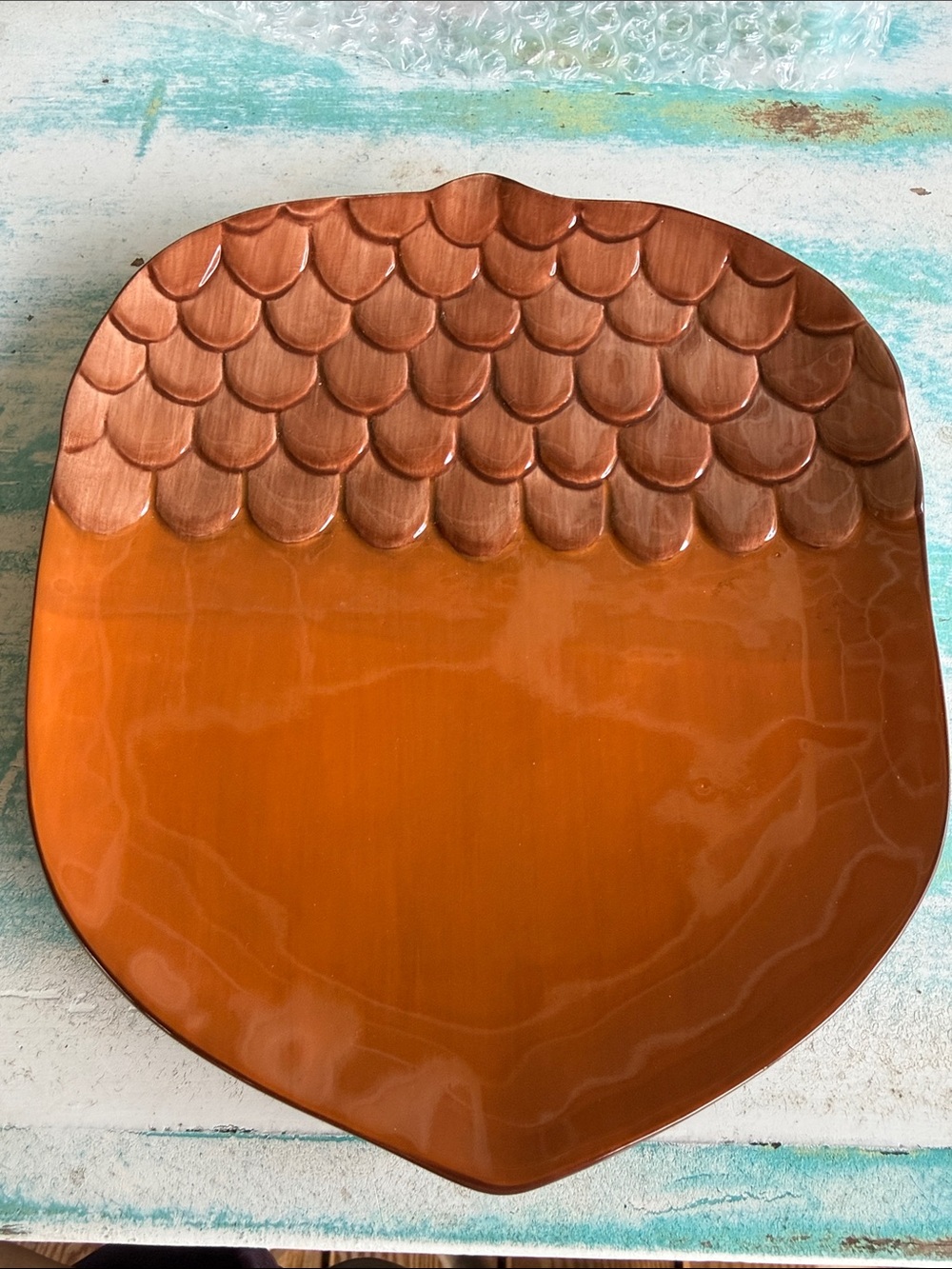 Grasslands Road acorn dish 6.75"W x 8"L EUC